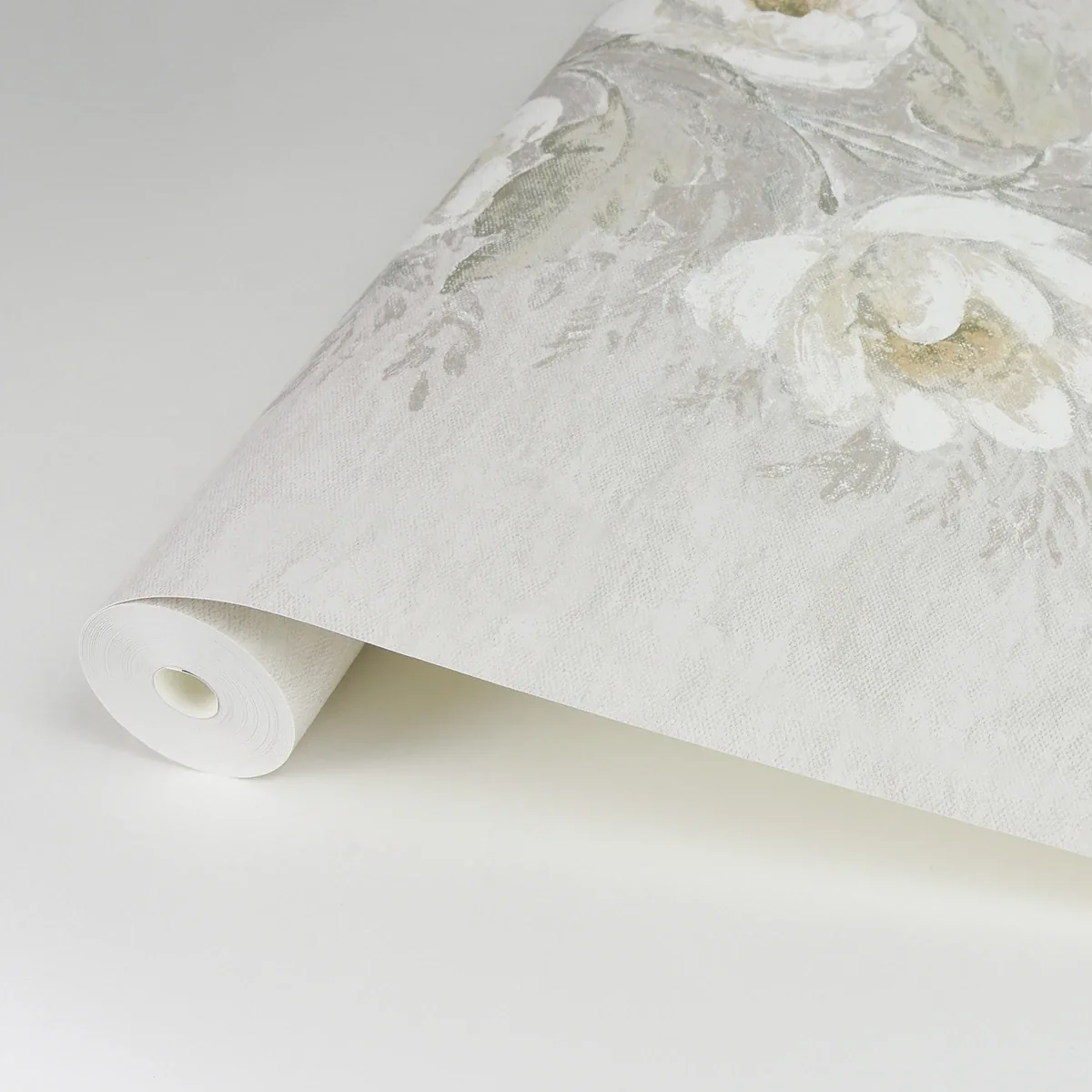 A-Street Prints Dutch Garland Timeless Grey Gardenia Stripe Wallpaper - SKU AST4069