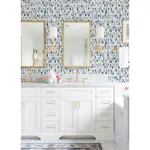 A-Street Prints Dwell Navy Brushstrokes Wallpaper - SKU 2973-90202