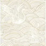 A-Street Prints Egret Neutral Tidal Dance Wallpaper - SKU 4172-27499