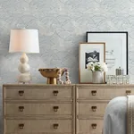 A-Street Prints Egret Sky Blue Tidal Dance Wallpaper - SKU 4172-27498