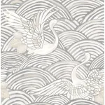 A-Street Prints Egret Slate Tidal Dance Wallpaper - SKU 4172-27496