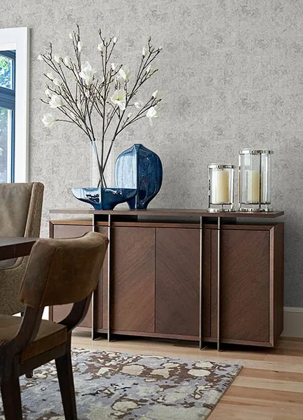 A-Street Prints Eisen Silver Abstract Botanical Wallpaper - SKU 2976-86558