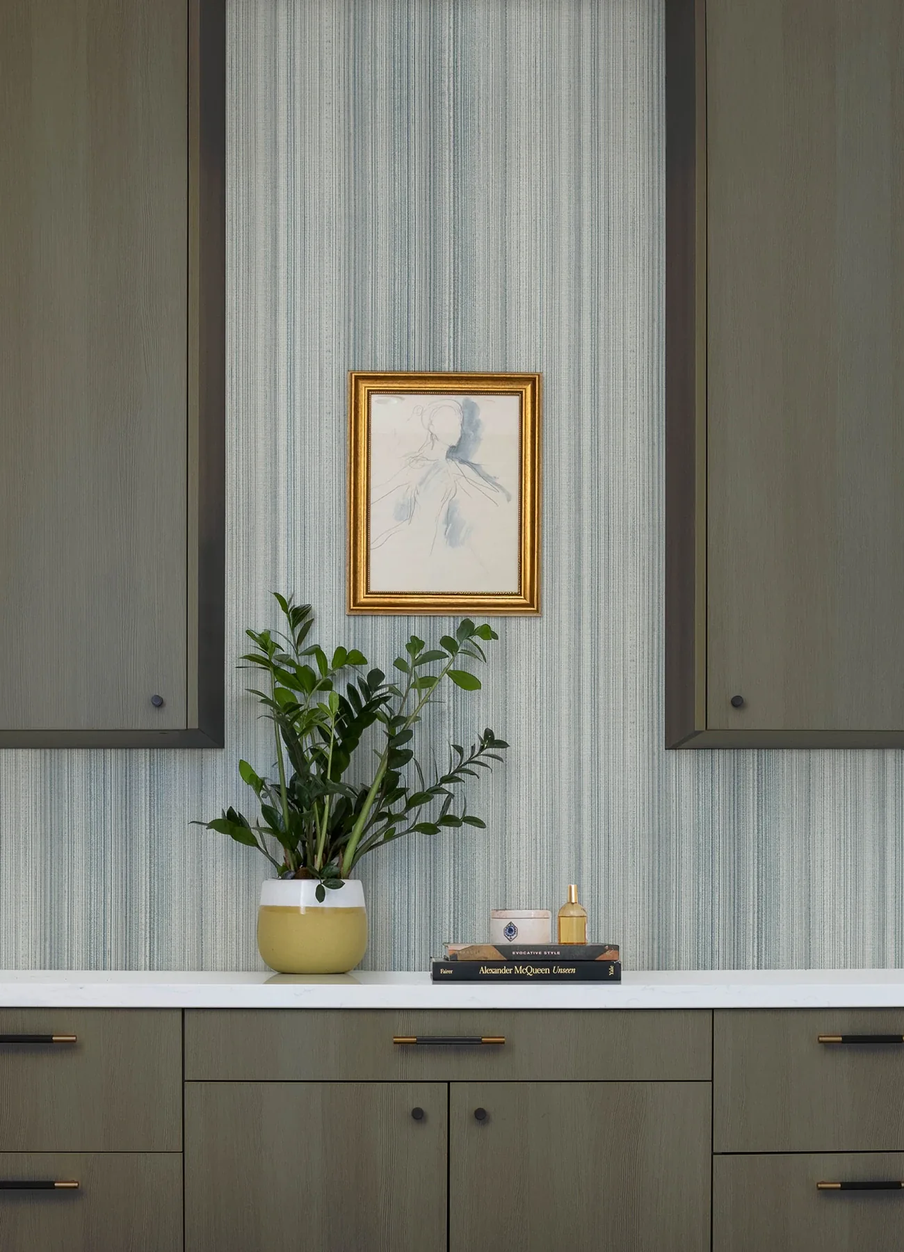 A-Street Prints Elan Blue Ombre Stripe Wallpaper - SKU 4177-27748