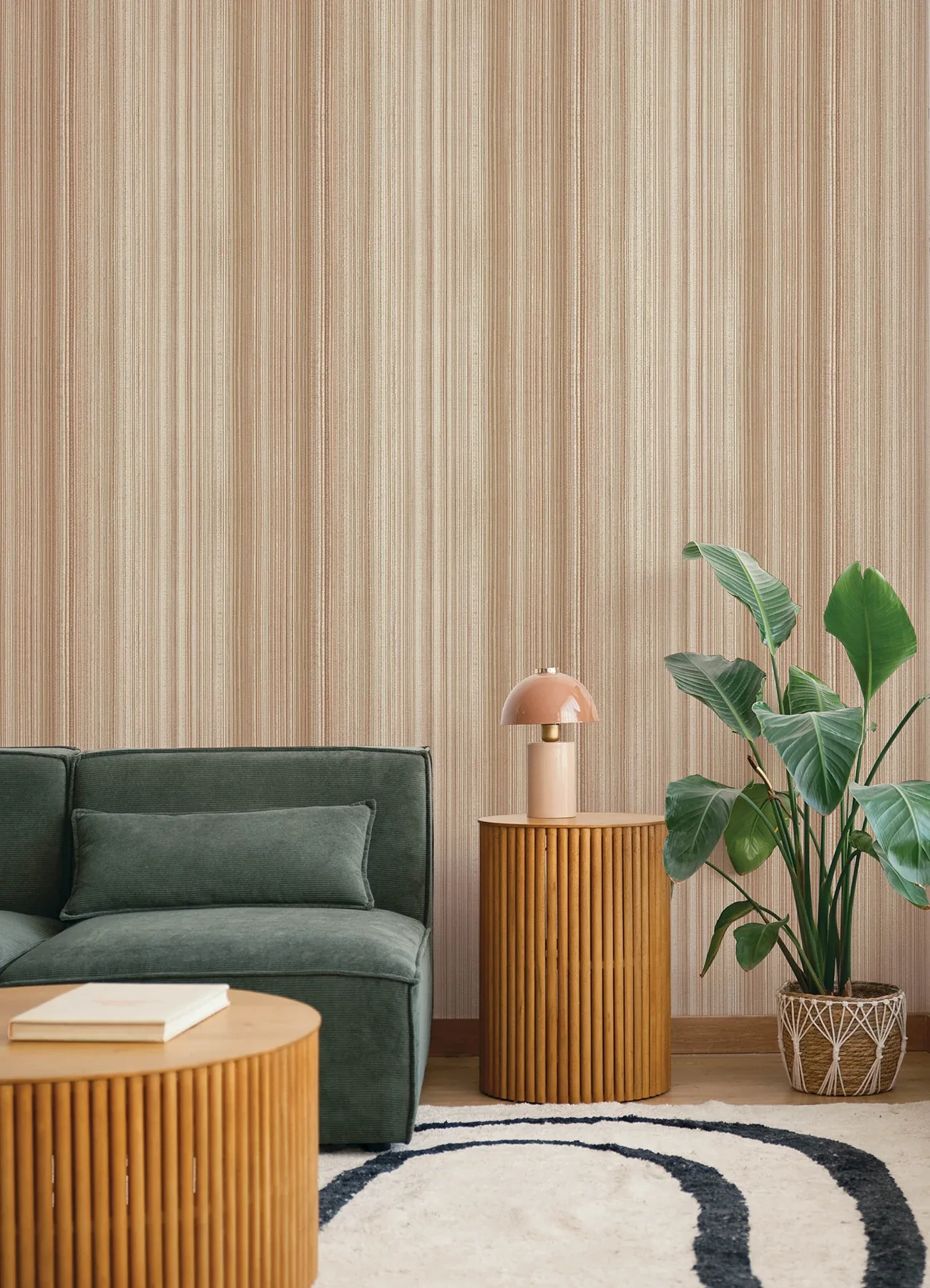 A-Street Prints Elan Blush Ombre Stripe Wallpaper - SKU 4177-27745