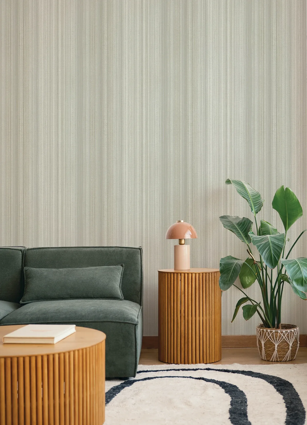 A-Street Prints Elan Grey Ombre Stripe Wallpaper - SKU 4177-27747
