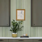 A-Street Prints Elan Sea Green Ombre Stripe Wallpaper - SKU 4177-27746