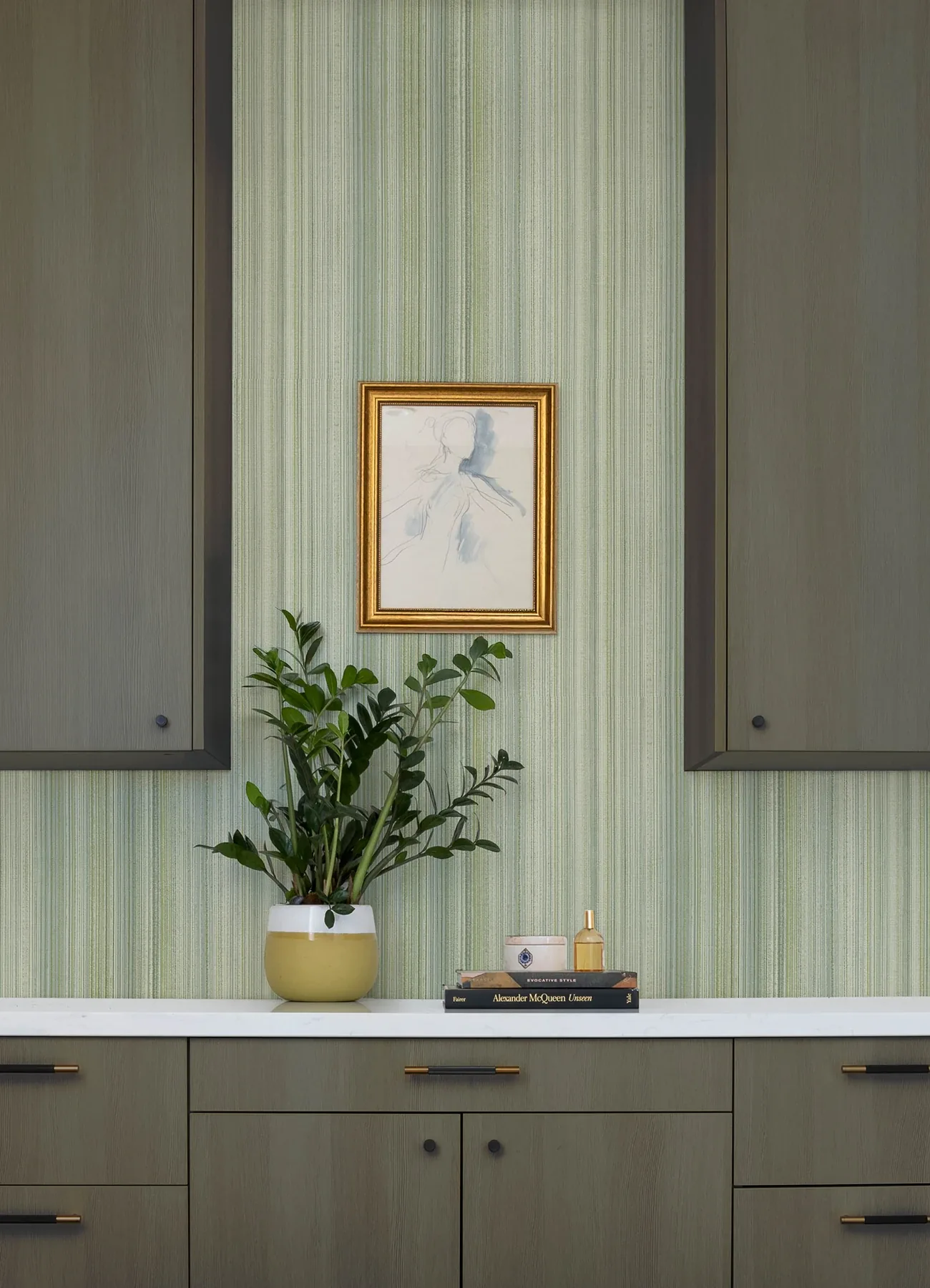 A-Street Prints Elan Sea Green Ombre Stripe Wallpaper - SKU 4177-27746