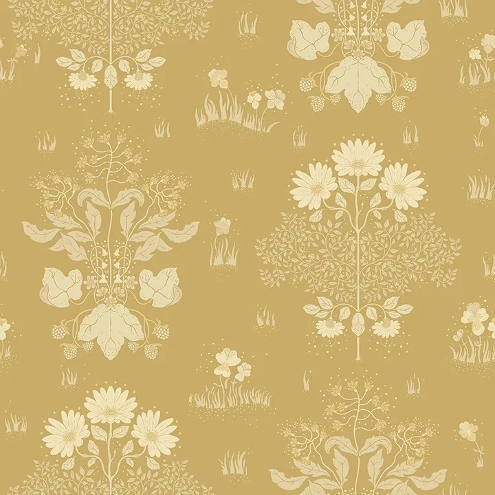 4080-83135 | Elda Gold Delicate Daisies Wallpaper