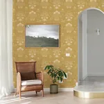 A-Street Prints Elda Gold Delicate Daisies Wallpaper - SKU 4080-83135