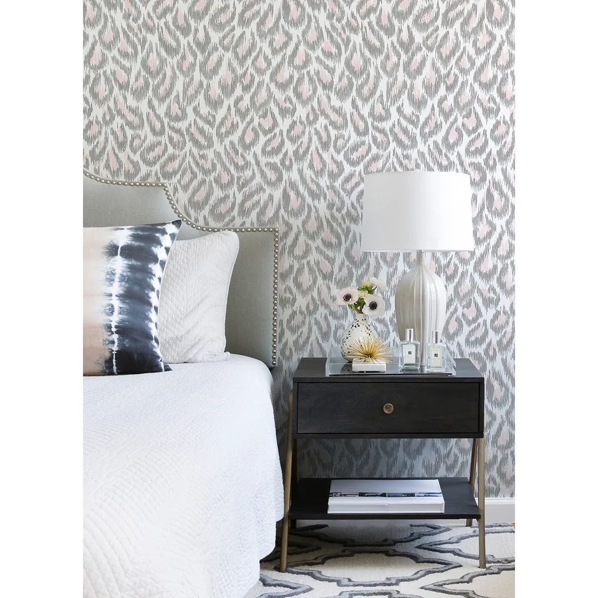A-Street Prints Electra Blush Leopard Spot String Wallpaper - SKU 2973-90303