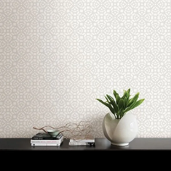 A-Street Prints Element Neutral Mosaic Wallpaper - SKU 2716-23844