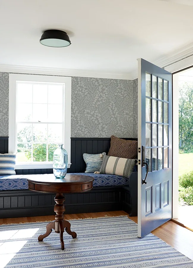 A-Street Prints Elin Charcoal Berry Botanical Wallpaper - SKU 4066-26519