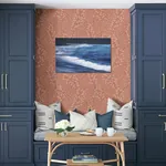 A-Street Prints Elin Coral Berry Botanical Wallpaper - SKU 4066-26516