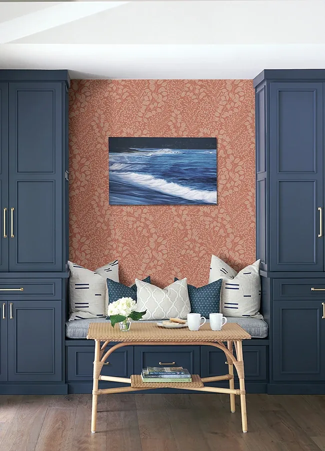 A-Street Prints Elin Coral Berry Botanical Wallpaper - SKU 4066-26516