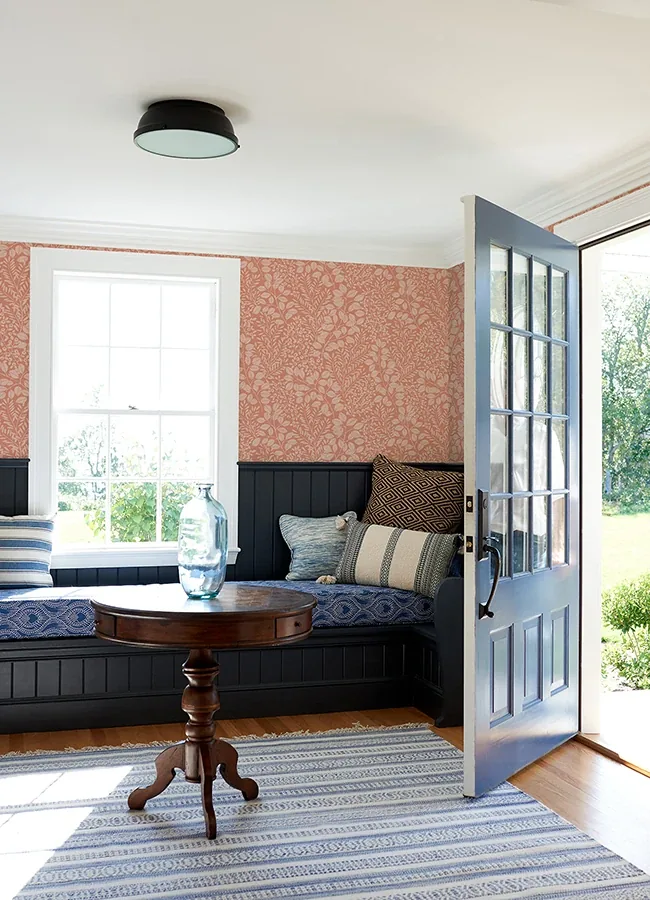 A-Street Prints Elin Coral Berry Botanical Wallpaper - SKU 4066-26516