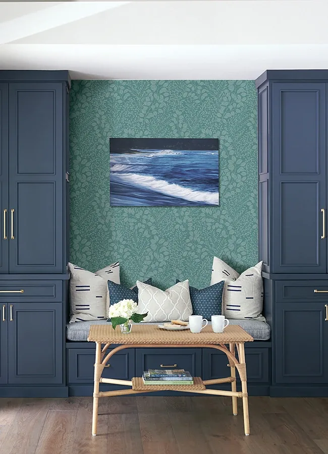A-Street Prints Elin Sky Blue Berry Botanical Wallpaper - SKU 4066-26518