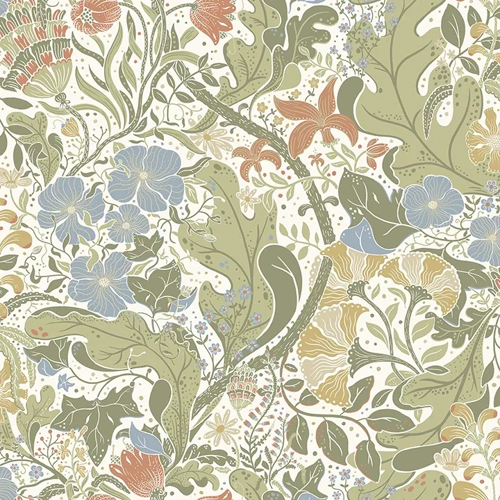 4080-83101 | Elise Cream Nouveau Gardens Wallpaper