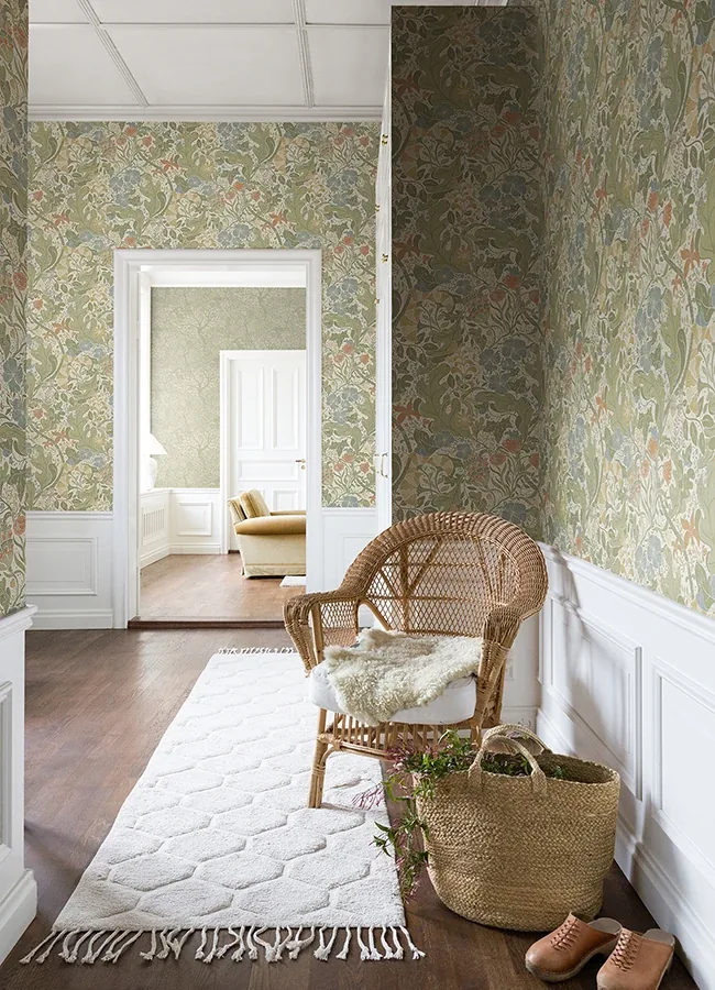 A-Street Prints Elise Cream Nouveau Gardens Wallpaper - SKU 4080-83101