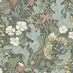 A-Street Prints Elise Green Nouveau Gardens Wallpaper - SKU 4080-83103