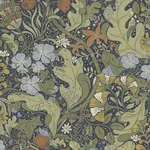 A-Street Prints Elise Indigo Nouveau Gardens Wallpaper - SKU 4080-83102