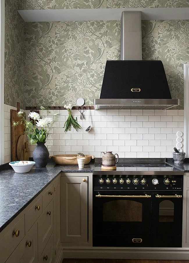 A-Street Prints Elise Light Grey Nouveau Gardens Wallpaper - SKU 4080-83105