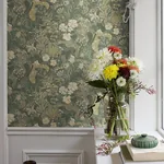 A-Street Prints Elise Sea Green Nouveau Gardens Wallpaper - SKU 4080-83104