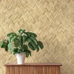 A-Street Prints Ellery Wheat Herringbone Wallpaper - SKU 4202-410334