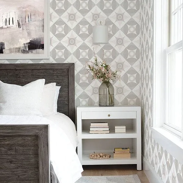 A-Street Prints Ellis Light Brown Geometric Wallpaper - SKU 2821-25133