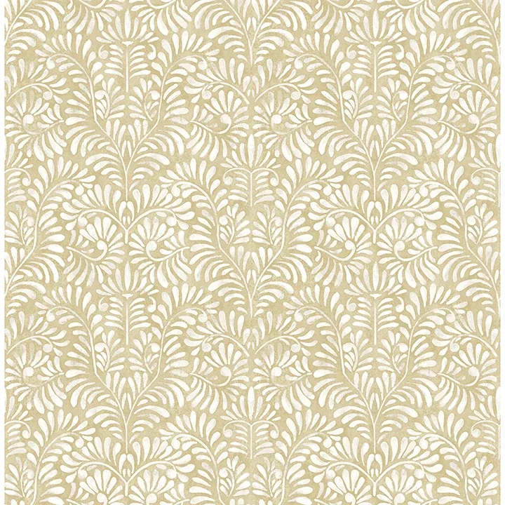 4121-26917 | Elma Honey Fiddlehead Wallpaper