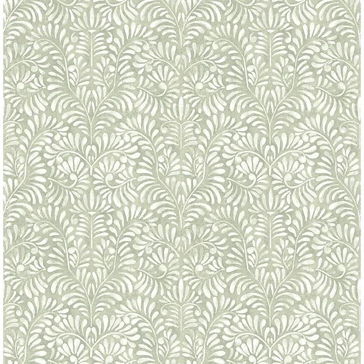 4121-26922 | Elma Sage Fiddlehead Wallpaper