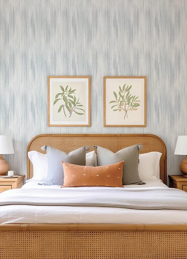 A-Street Prints Elysian Sky Blue Ikat Wallpaper - SKU 4155-27350
