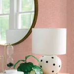 A-Street Prints Emerson Coral Faux Linen Wallpaper - SKU 4081-26355