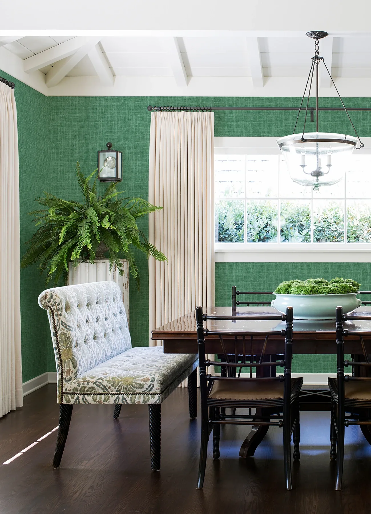 A-Street Prints Emerson Green Faux Linen Wallpaper - SKU 4081-26353