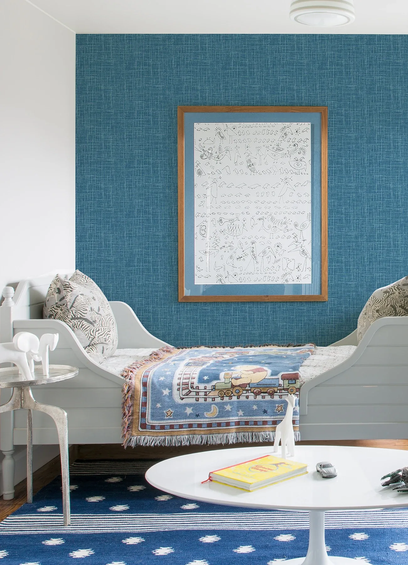 A-Street Prints Emerson Teal Faux Linen Wallpaper - SKU 4081-26351