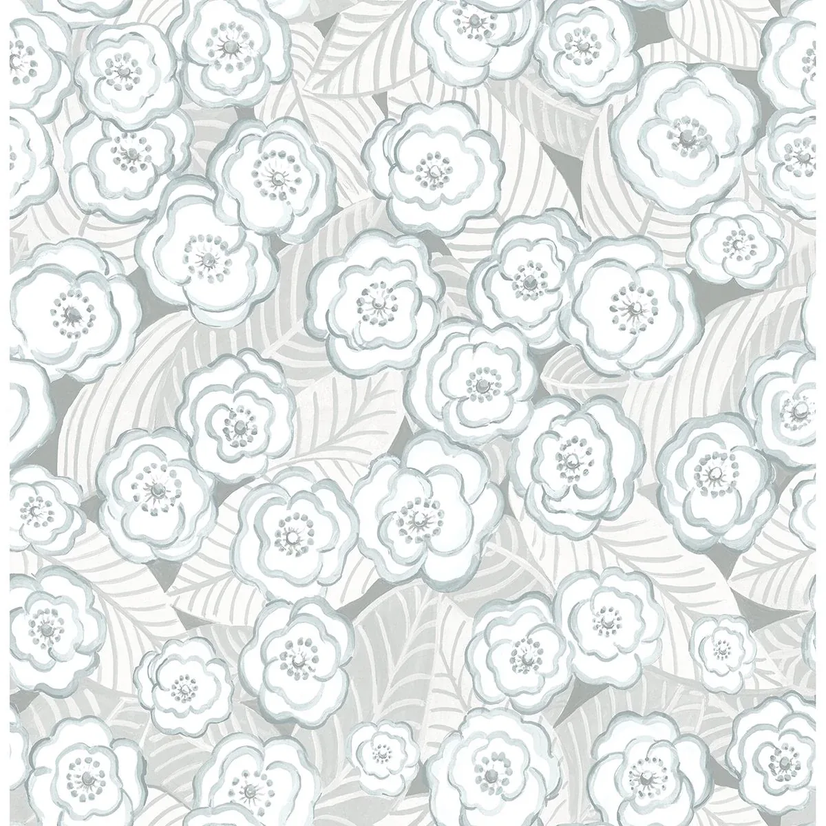 2903-25836 | Emery Light Blue Floral Wallpaper