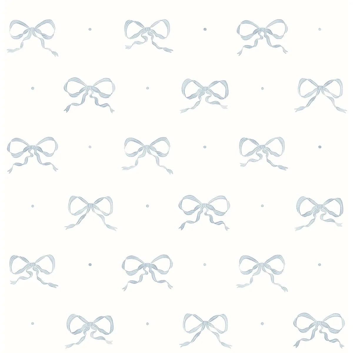 AST4356 | Emma Blue Heather Large Bow Wallpaper