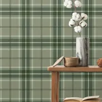 A-Street Prints Emma Evergreen Plaid Wallpaper - SKU 4201-20131