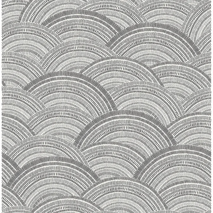 A-Street Prints Encircle Black Geometric Wallpaper - SKU 4146-27203