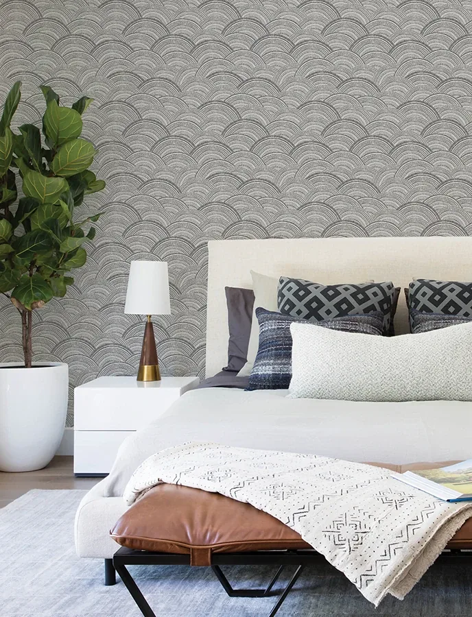 A-Street Prints Encircle Black Geometric Wallpaper - SKU 4146-27203