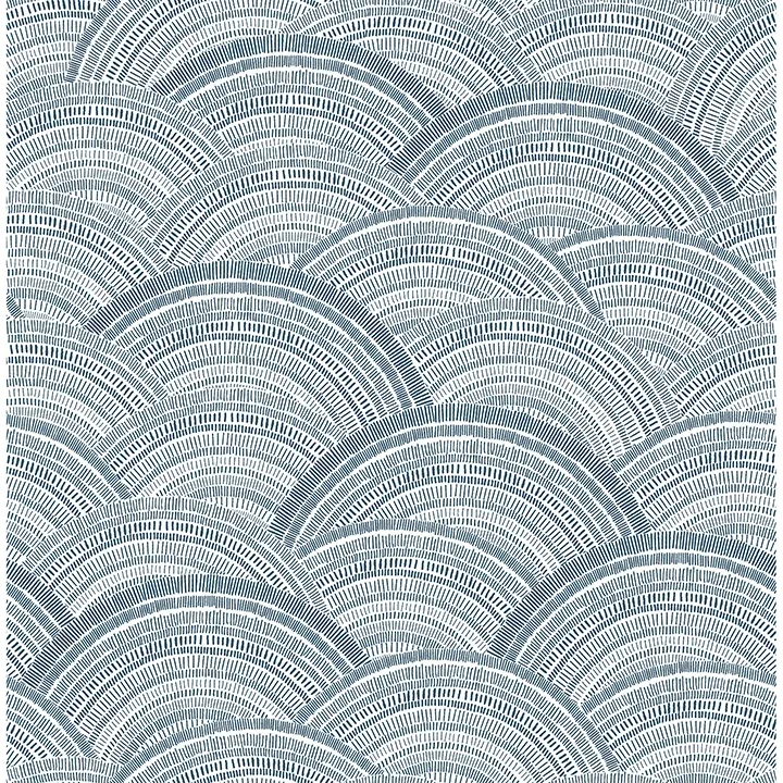 4146-27200 | Encircle Indigo Geometric Wallpaper