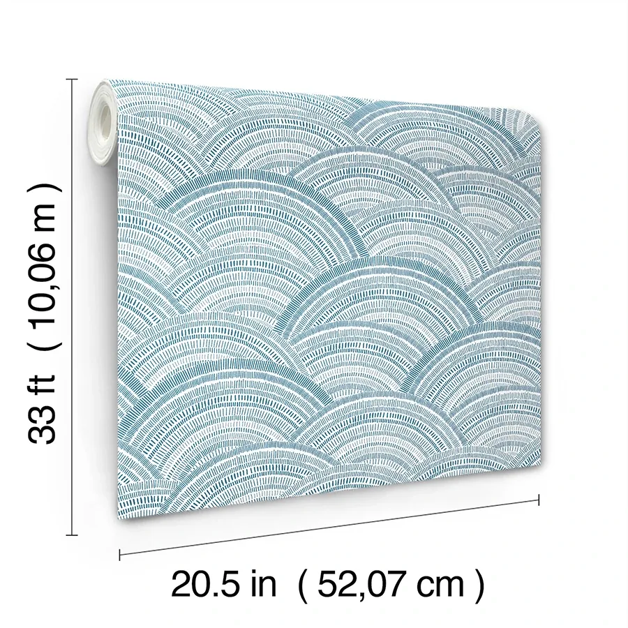 A-Street Prints Encircle Indigo Geometric Wallpaper - SKU 4146-27200