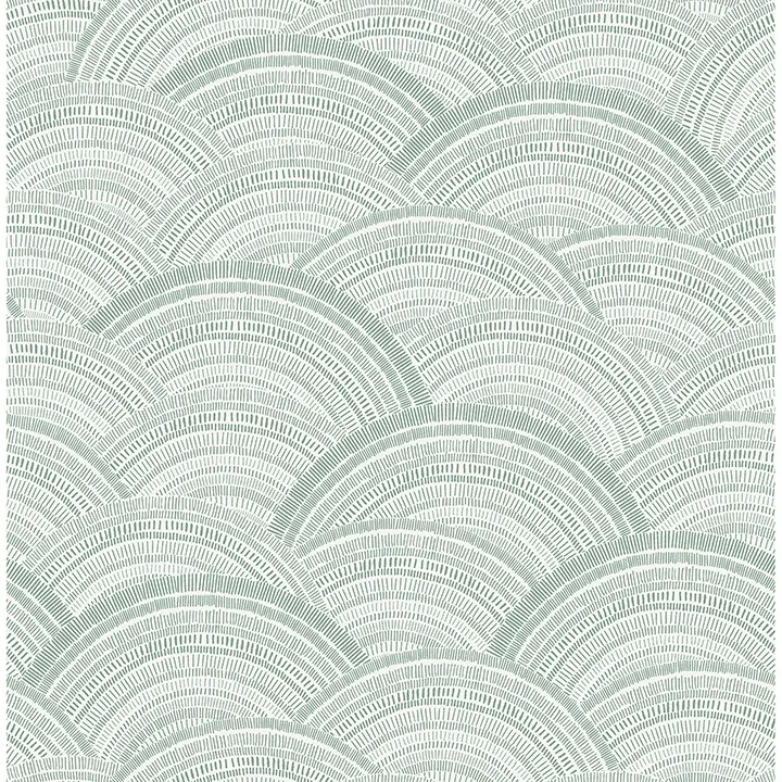 4146-27202 | Encircle Sea Green Geometric Wallpaper
