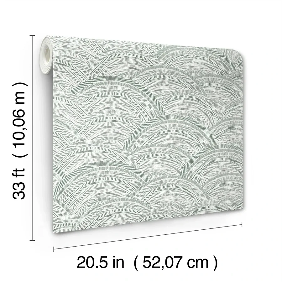 A-Street Prints Encircle Sea Green Geometric Wallpaper - SKU 4146-27202