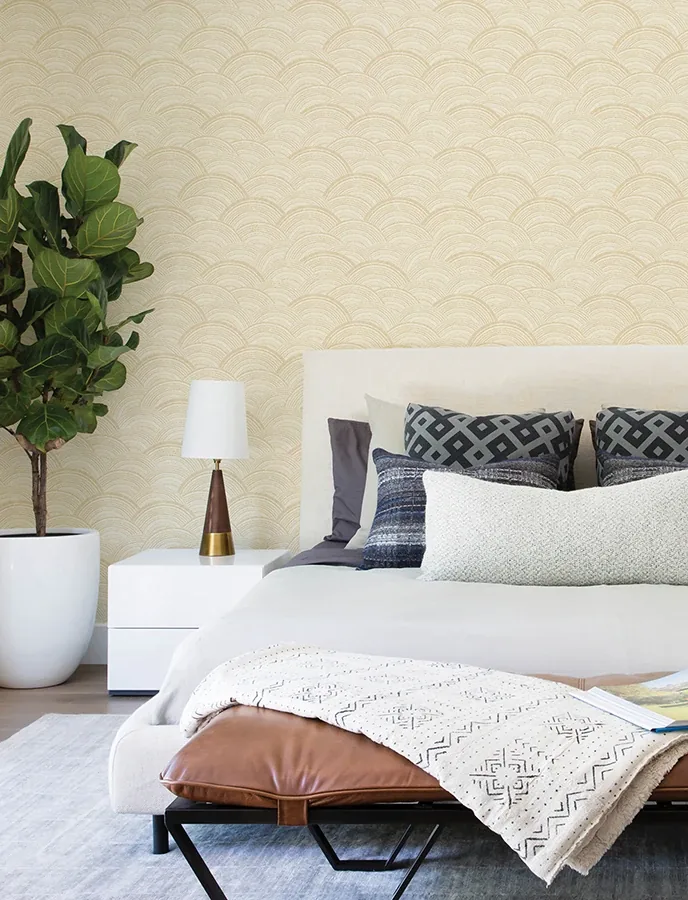 A-Street Prints Encircle Yellow Geometric Wallpaper - SKU 4146-27204