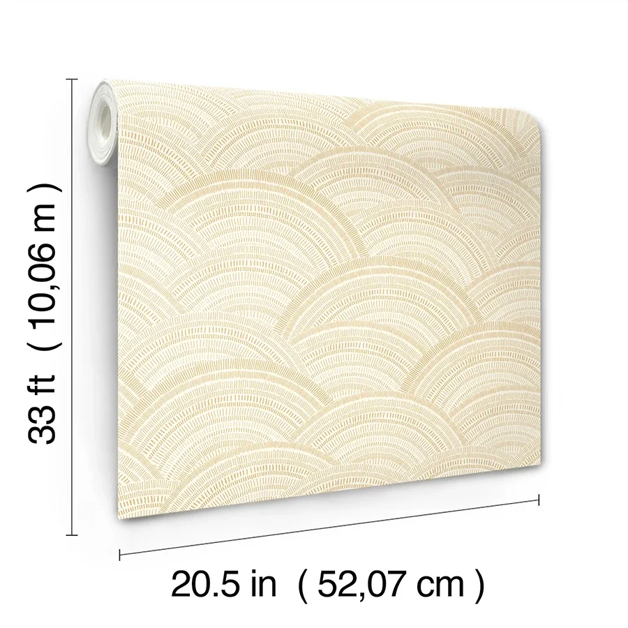 A-Street Prints Encircle Yellow Geometric Wallpaper - SKU 4146-27204
