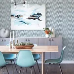 A-Street Prints Erik Blue Building Blocks Wallpaper - SKU 4066-26508