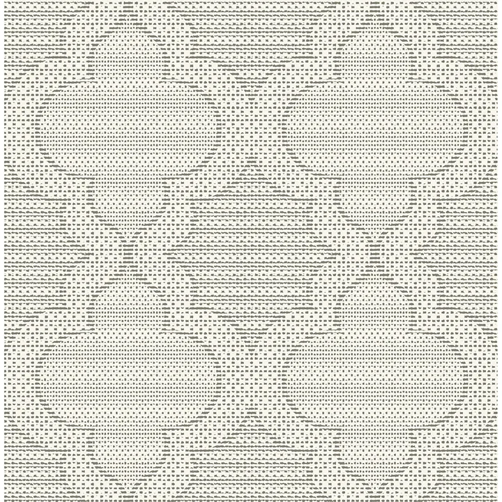 4135-27290 | Ernest Charcoal Quilted Quatrefoil Wallpaper