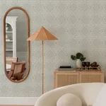 A-Street Prints Ernest Charcoal Quilted Quatrefoil Wallpaper - SKU 4135-27290