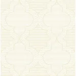 A-Street Prints Ernest Yellow Quilted Quatrefoil Wallpaper - SKU 4135-27292
