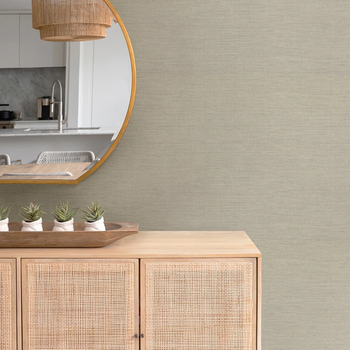 A-Street Prints Essence Beige Linen Texture Wallpaper - SKU 2829-82056